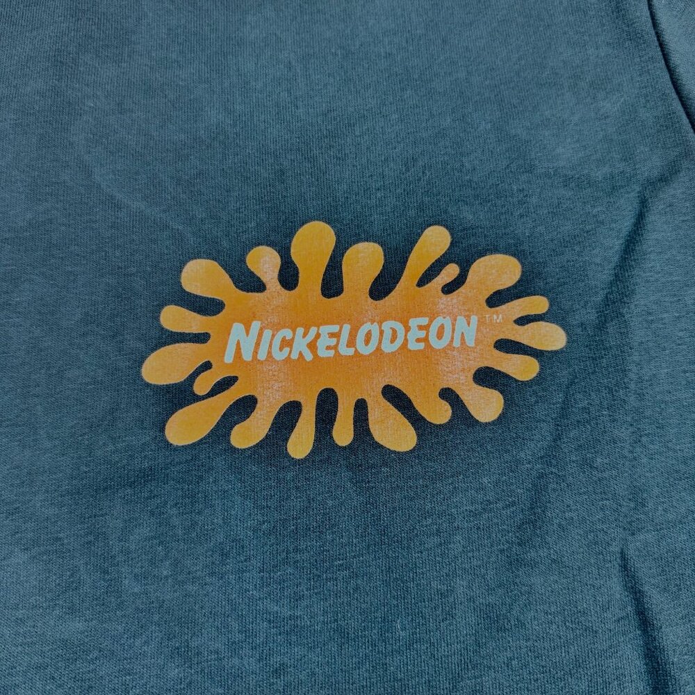 Nickelodeon Long-Sleeve Shirt 90's Characters Black Crewneck Raw Hem Adult L - Picture 4 of 13